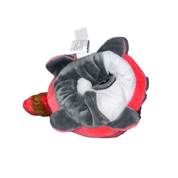 TeeTurtle Reversible Red Panda Plushie Happy Mad Mood Stuffed Toy Orange Gray - Picture 6 of 11